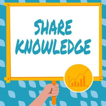 Writing displaying text Share Knowledge. Concept meaning teaching others what I Stock Illustration