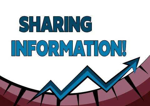 Writing displaying text Sharing Information. Business idea exchange of data Illustrazione stock