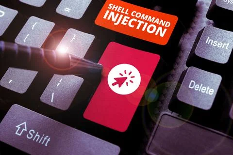 Writing displaying text Shell Command Injection. Business approach used by Foto stock