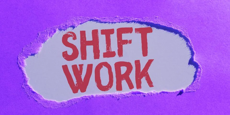 Writing displaying text Shift Work. Business approach work comprising periods in Stock Photos