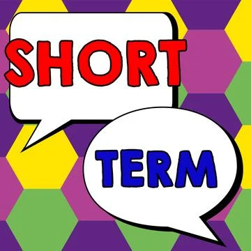 Writing displaying text Short Term. Internet Concept occurring over or involving Ilustração Stock