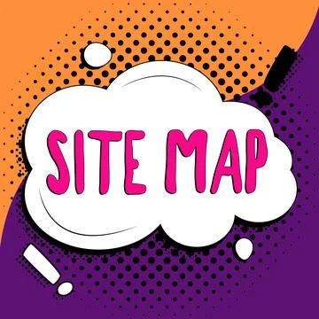 Writing displaying text Site Map. Business overview designed to help both users Stockillustratie