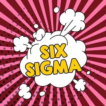 Writing displaying text Six Sigma. Business concept management techniques to Ilustração Stock