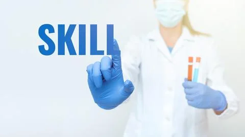 Writing displaying text Skill. Word Written on ability to use one s is knowledge Foto stock