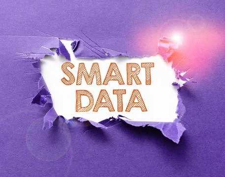 Writing displaying text Smart Data. Word for digital information that is Foto stock