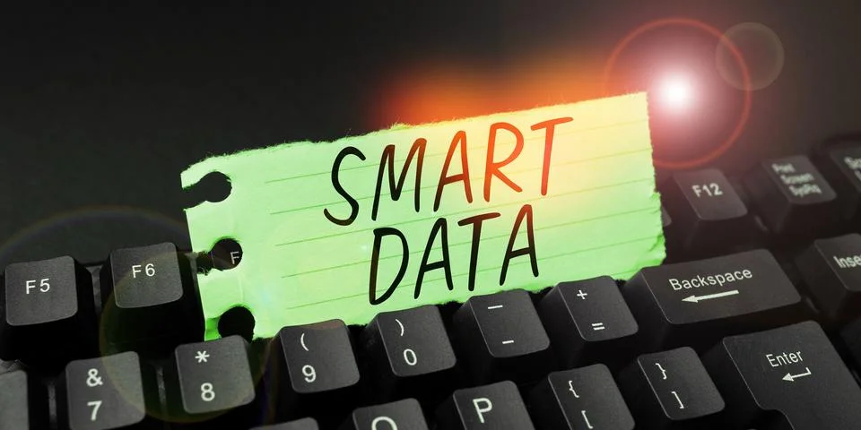 Writing displaying text Smart Data. Concept meaning digital information that is Foto stock