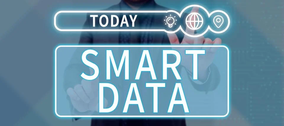 Writing displaying text Smart Data. Word for digital information that is Stockfoto's