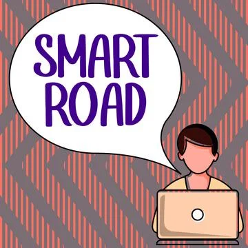 Writing displaying text Smart Road. Business showcase number of different ways Illustrazione stock