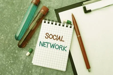 Writing displaying text Social Network. Conceptual photo a framework of Stock Photos