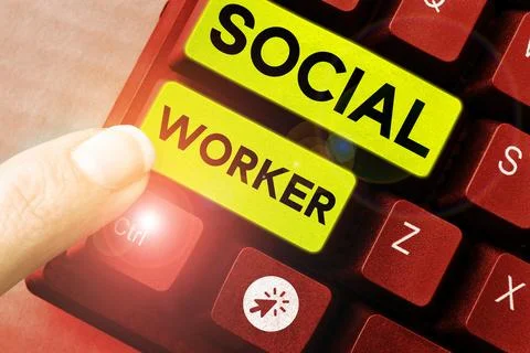Writing displaying text Social Worker. Internet Concept assistance from state Stock Photos