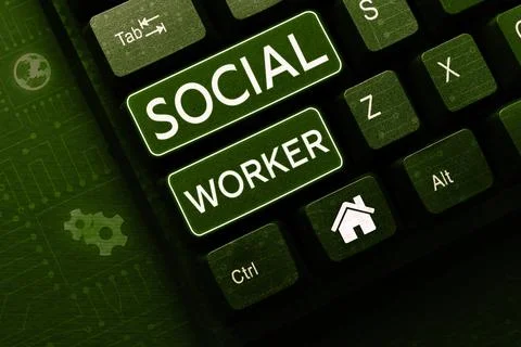 Writing displaying text Social Worker. Concept meaning assistance from state Stock Photos
