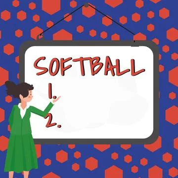 Writing displaying text Softball. Internet Concept a sport similar to baseball Stock Illustration