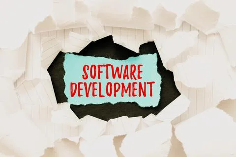 Writing displaying text Software Development. Business approach software is Stockfoto's
