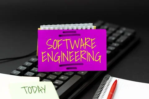 Writing displaying text Software Engineering. Business showcase Program Stock Photos