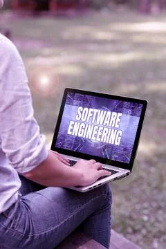 Writing displaying text Software Engineering. Conceptual photo Program Foto stock
