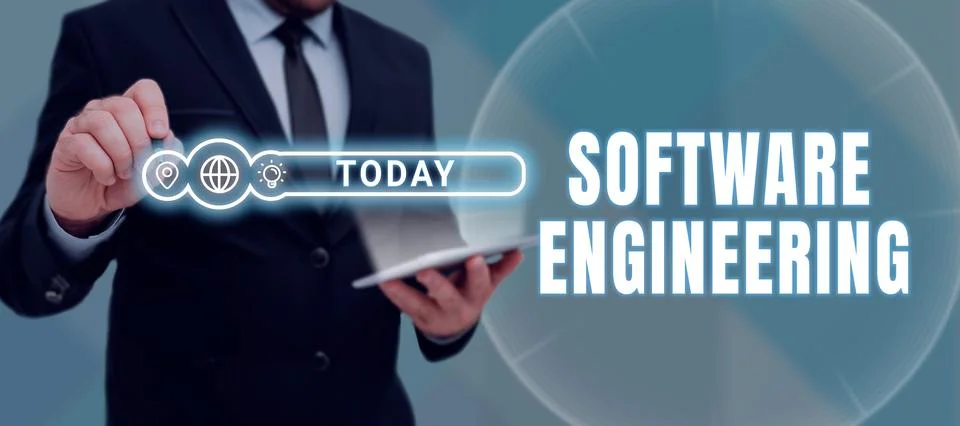 Writing displaying text Software Engineering. Conceptual photo Program Stock Photos