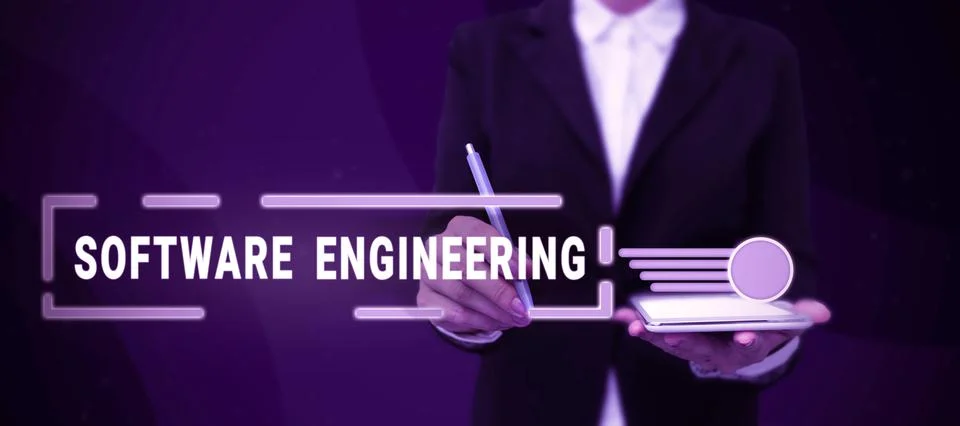 Writing displaying text Software Engineering. Business approach Program Foto stock