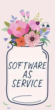 Writing displaying text Software As Service. Business showcase On Demand Stock Illustration