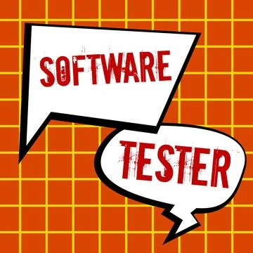 Writing displaying text Software Tester. Business concept implemented to protect イラスト素材