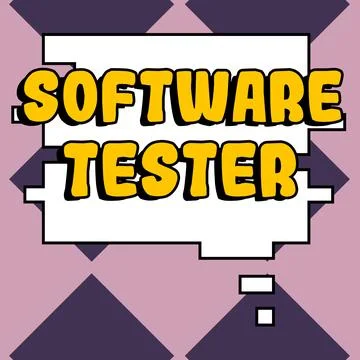Writing displaying text Software Tester. Internet Concept implemented to protect イラスト素材
