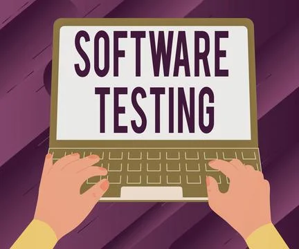 Writing displaying text Software Testing. Conceptual photo investigation provide Illustrazione stock