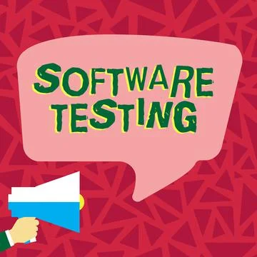 Writing displaying text Software Testing. Internet Concept investigation provide Stock Illustration