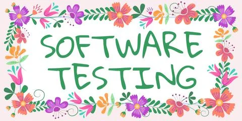 Writing displaying text Software Testinginvestigation provide information about 스톡 일러스트