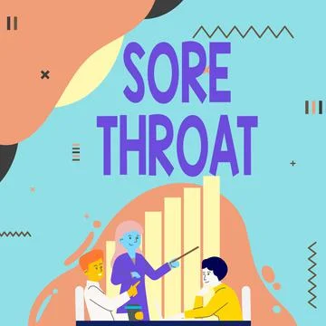 Writing displaying text Sore Throat. Word Written on Inflammation ot the pharynx Stock Illustration