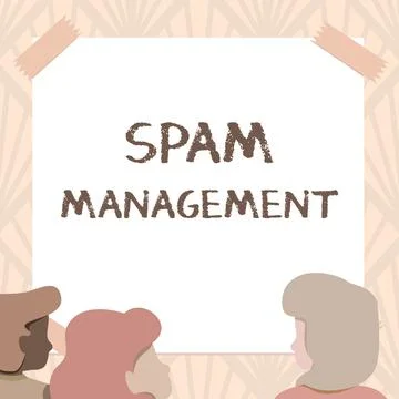 Writing displaying text Spam Management. Business concept help reduce or filter Stock Illustration