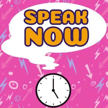 Writing displaying text Speak Now. Concept meaning Communicate to us your Illustration