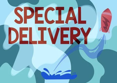 Writing displaying text Special Delivery. Business showcase delivery of a letter Illustration