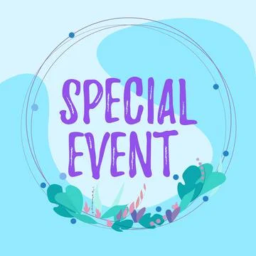 Writing displaying text Special Event. Word Written on Function to generate Illustrazione stock