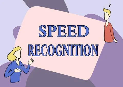 Writing displaying text Speed Recognition. Business showcase technology used to Stock Illustration