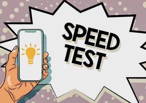 Writing displaying text Speed Test. Conceptual photo psychological test for the Stock Illustration