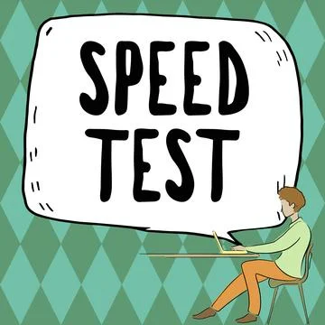 Writing displaying text Speed Test. Business concept psychological test for the Stock Illustration