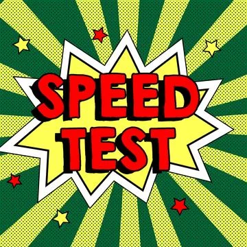 Writing displaying text Speed Test. Business concept psychological test for the Stock Illustration