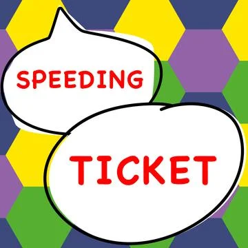 Writing displaying text Speeding Ticket. Word for psychological test for the Stock Illustration