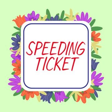 Writing displaying text Speeding Ticket. Word for psychological test for the Stock Illustration