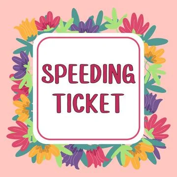Writing displaying text Speeding Ticket. Conceptual photo psychological test for Stock Illustration