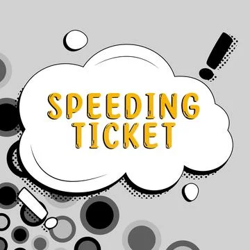 Writing displaying text Speeding Ticket. Concept meaning psychological test for Stock Illustration