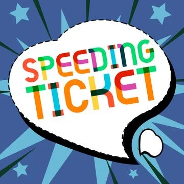 Writing displaying text Speeding Ticket. Conceptual photo psychological test for Stock Illustration