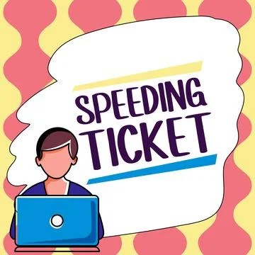 Writing displaying text Speeding Ticket. Conceptual photo psychological test for Stock Illustration