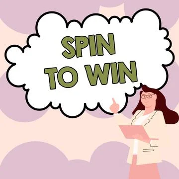 Writing displaying text Spin To Win. Word Written on Try your luck Fortune Stock Illustration