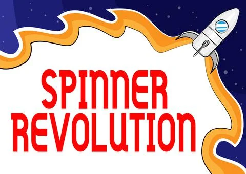 Writing displaying text Spinner Revolution. Business showcase a toy that help 스톡 일러스트
