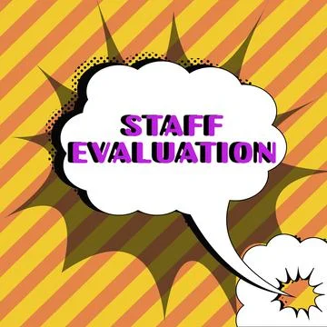 Writing displaying text Staff Evaluation. Business concept clarifies the Stock Illustration