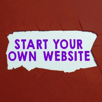 Writing displaying text Start Your Own Website. Business showcase serve as Stock Photos