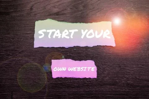 Writing displaying text Start Your Own Website. Business idea serve as Extension Fotos de archivo