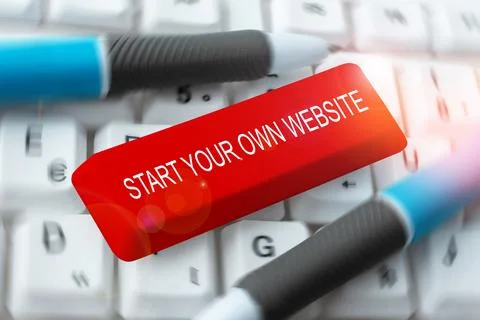 Writing displaying text Start Your Own Website. Concept meaning serve as Stock Photos