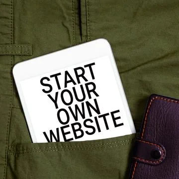 Writing displaying text Start Your Own Website. Word Written on serve as Stock Photos