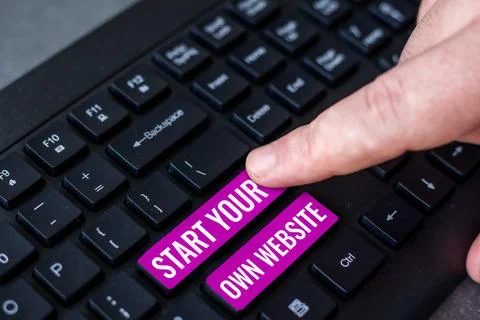Writing displaying text Start Your Own Website. Business showcase serve as Stock Photos